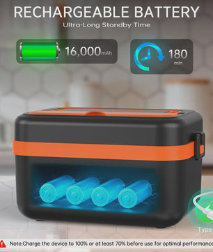 Draagbare Elektrische Lunchbox 1L met Timer & Powerbank - Altijd Warme Maaltijden Onderweg