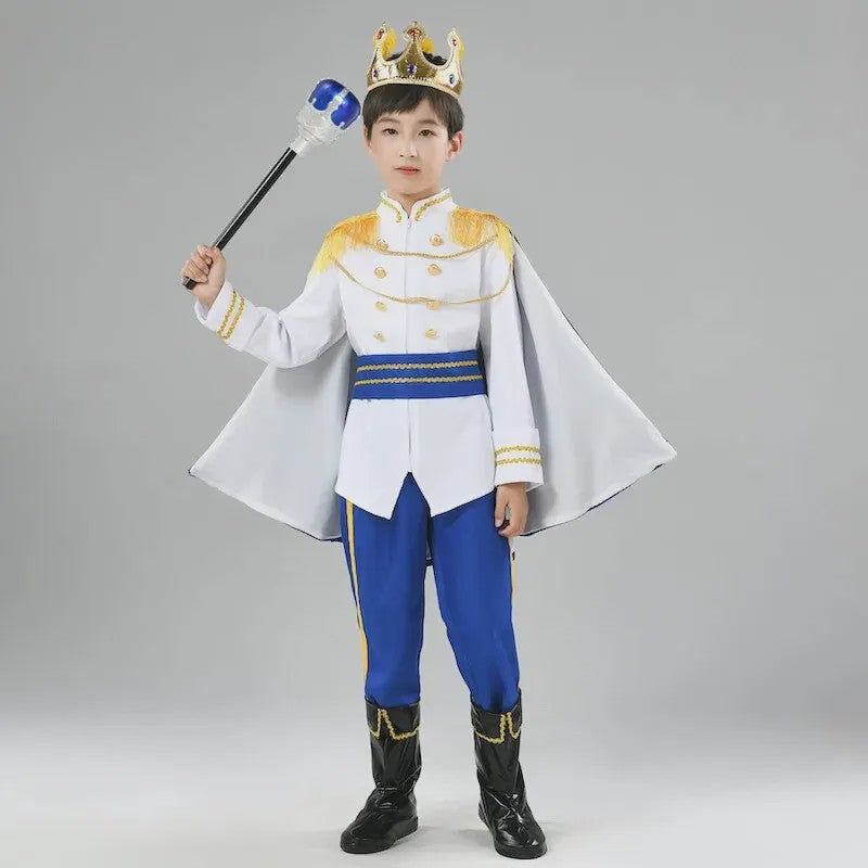 Jongens Prins Kostuum 7-delig - Middeleeuws Koningskostuum voor Feestjes & Halloween