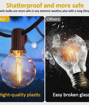 12M 30 LED G40 Slinger Verlichting - Solar & USB, Waterdicht, Buiten