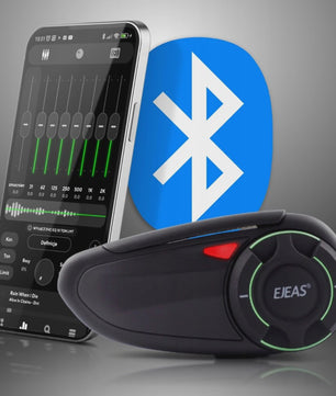 EJEAS Q8 Motorhelm Intercom Systeem - Bluetooth 5.1, IP67 Waterdicht & Draadloze Oortelefoon