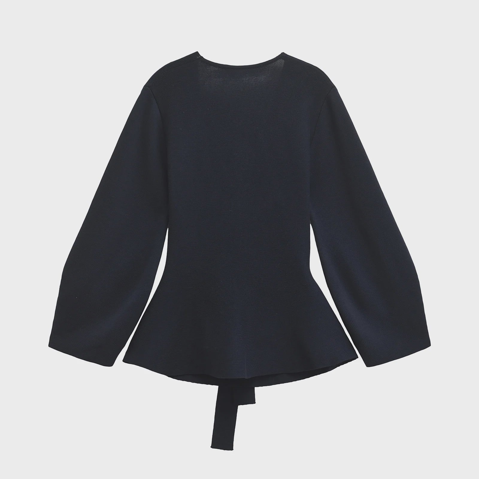 Gebreide Dames Blazer met Schouderpadden en Ceintuur - Retro V-hals