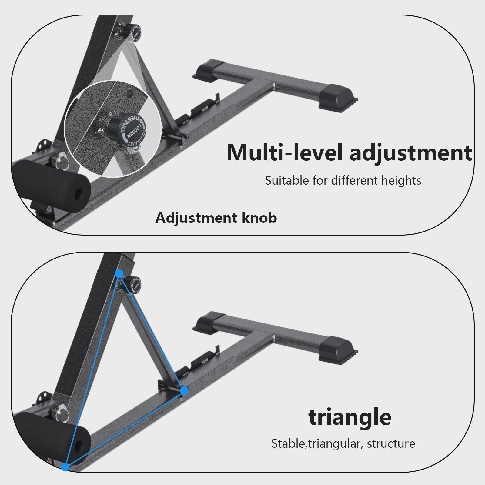 Opvouwbare Roman Chair & Hyperextension Bank - Fitnessapparaat voor Taille & Rugtraining (max 150kg)