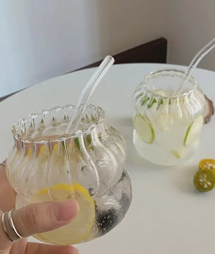 Creatieve Glazen Tumbler - Hittebestendig & Transparant voor Koffie, Sap, Cocktails