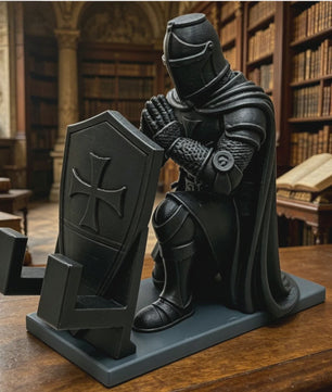 Middeleeuwse Templar Ridder Telefoonhouder - Uniek Bureau Decor & Cadeau