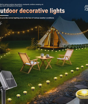 Solar LED Tuinpad Verlichting - Waterdicht & 8 Modi - Sfeervolle Buitenlamp