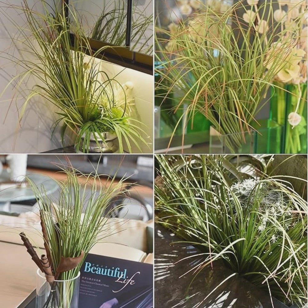 30x Kunstplant 50cm Donkergroen met Rood Puntje - UV-bestendig voor Binnen & Buiten Decoratie
