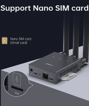 Plery 4G LTE WiFi 6 Router - 300Mbps, 3 Antennet, 32 Apparaten, Industrieel, VPN