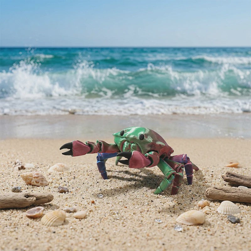 Flexibele 3D Geprinte Krab Speelgoed met Beweegbare Gewrichten - Decoratie & Cadeau
