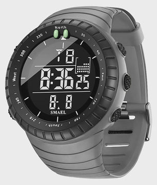 SMAEL Heren Sport Horloge - Waterdicht 50M, Digitaal LED met Alarm & Grote Wijzerplaat