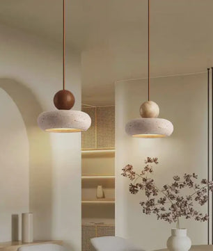 Vintage Hanglamp met Natuurlijke Gele Agaat Steen - Sfeervol voor Slaapkamer & Restaurant