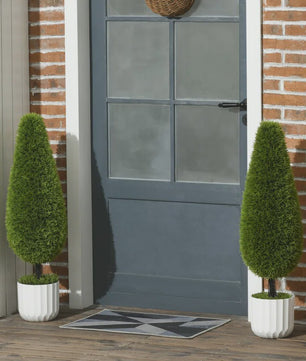 Set van 2 Kunstcipressen 90 cm met Pot en Mos - Decoratieve Kunstplant voor Binnen en Buiten
