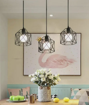 Industriële Vintage Hanglamp LED - Metalen Kooi Design voor Keuken, Woonkamer