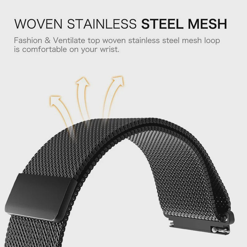 Milanese RVS Horlogeband 18mm 20mm 22mm voor Garmin Vivoactive Venu | Magnetische Sluiting
