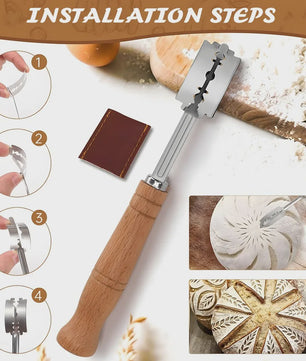 Brood Bakmand Set 23cm - Professionele Rijs- en Bakaccessoires voor Sourdough Brood