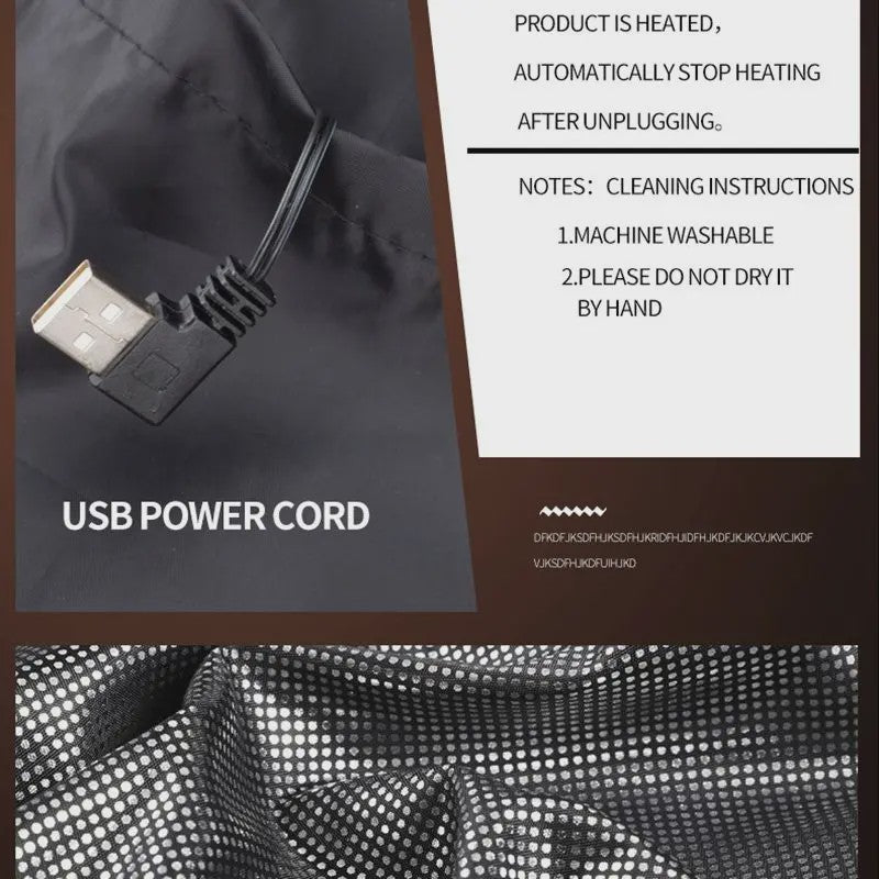 Verwarmd Vest met 9 Zones: Elektrische Graphene Jas voor Heren & Dames - USB Verwarming voor Sport & Camping
