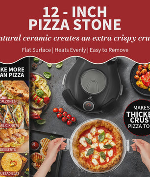 Klaif Elektrische Pizzaoven 420℃ - Snel, Crispy Pizza's in 10 Minuten
