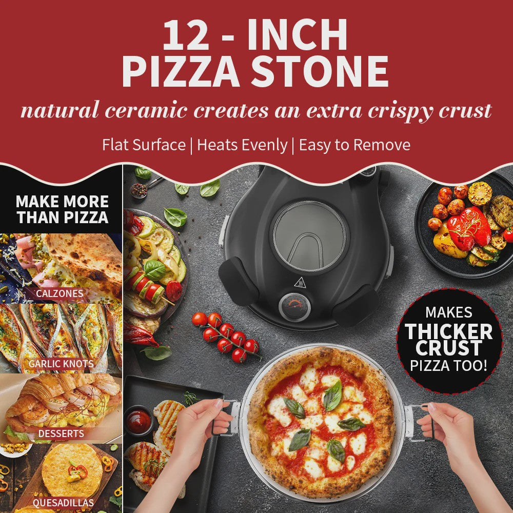 Klaif Elektrische Pizzaoven 420℃ - Snel, Crispy Pizza's in 10 Minuten