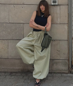Dames Lantaarnbroek van 100% Katoen - Losse Pasvorm, Street Style