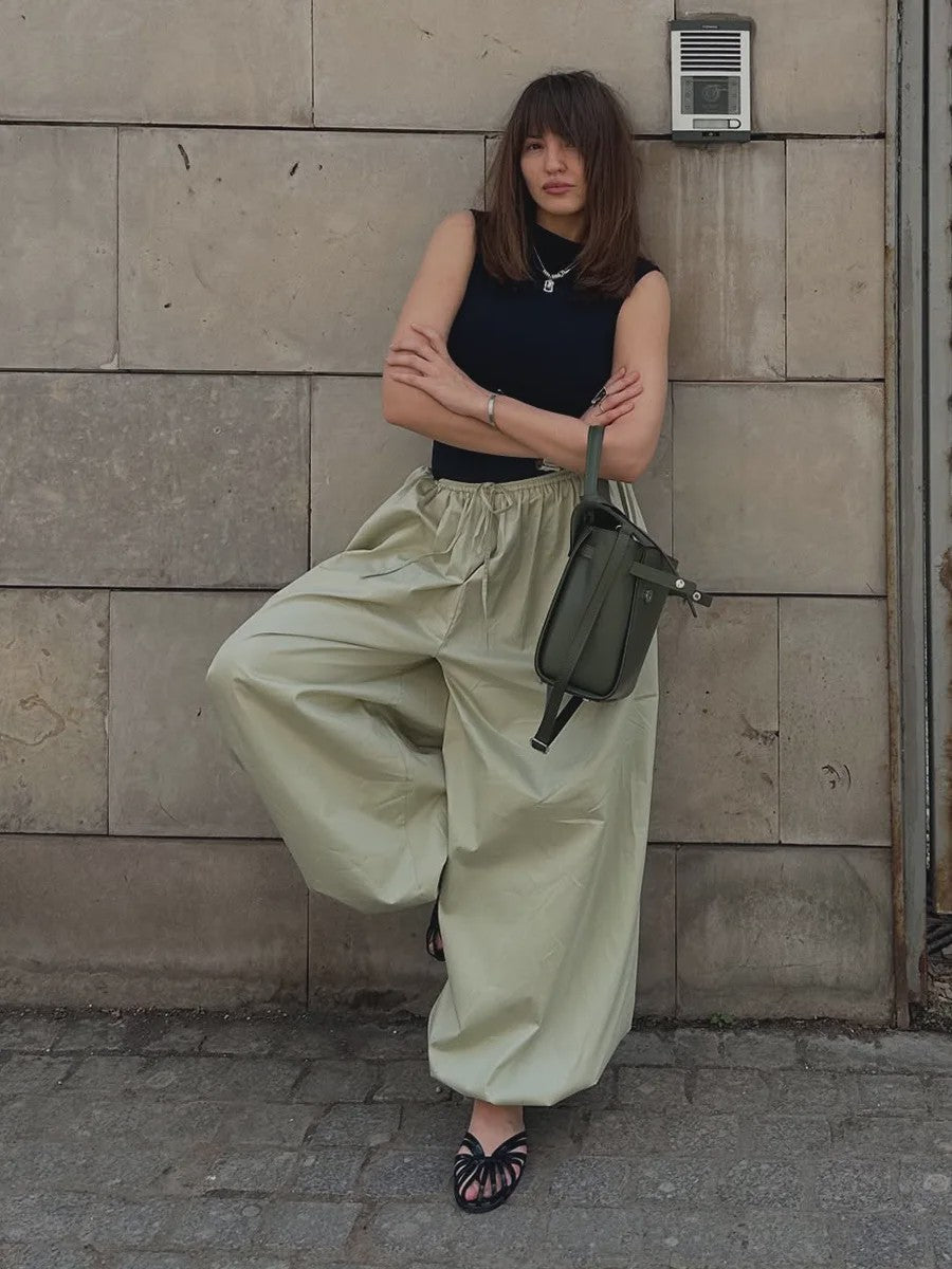 Dames Lantaarnbroek van 100% Katoen - Losse Pasvorm, Street Style