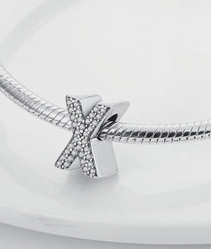 925 Sterling Zilver Letter Bedels A-Z met Zirkonia - Personaliseer je Armband