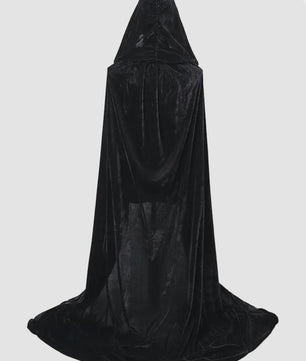 Luxe Fluwelen Cape met Capuchon - Middeleeuws, Heks, Vampier, Halloween & Cosplay Kostuum