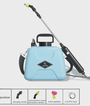 5L Tuinspuit met Telescoopsteel en 3 Verstelbare Sproeikoppen - Ideaal voor Binnen & Buiten