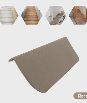13x Beige Antislip Traptrede Matten - 55x24cm - Bescherming en Veiligheid voor Elke Trap