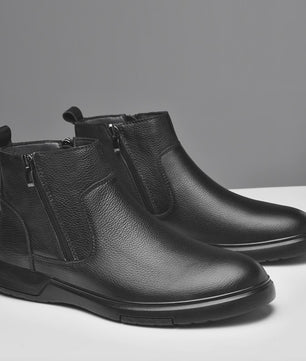Echt Lederen Heren Enkellaarsjes - Klassieke Retro Chelsea Boots voor Casual en Modebewuste Mannen