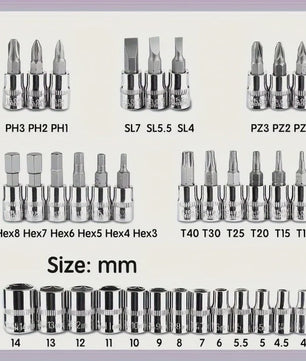 46-delige 1/4 inch doppenset met ratel en bits – Complete gereedschapskit voor motor en auto