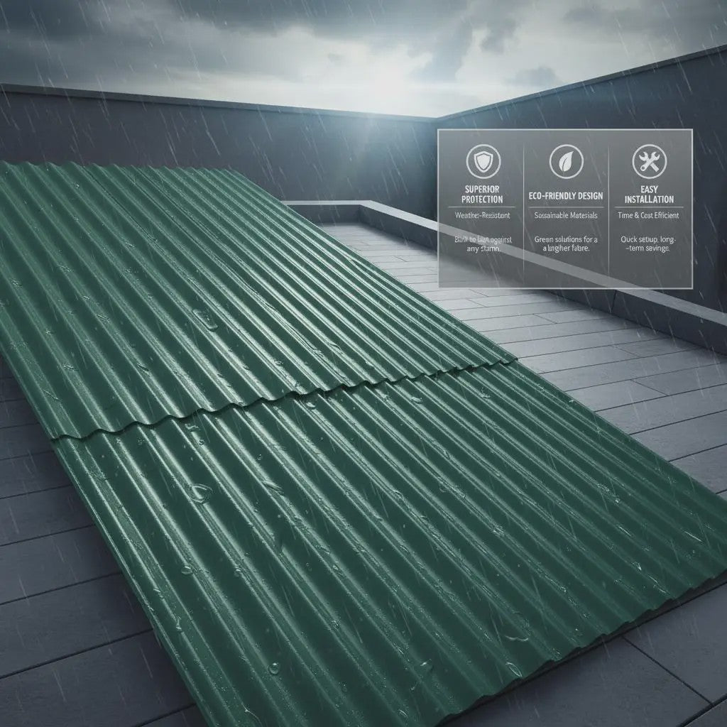 Dakplaten Groen Staal 12 Stuks - 100x36cm - Weerbestendig en Duurzaam