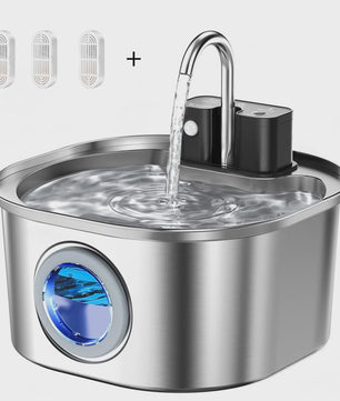 RVS Slimme Katten Drinkfontein 3.2L met Sensor & Draadloos Opladen - Automatische Waterdispenser voor Huisdieren