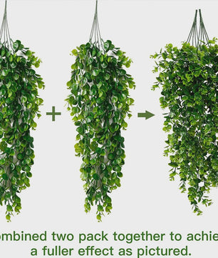Kunst Hangplant Eucalyptus - UV-bestendig Plastic Groen voor Binnen & Buiten Decoratie