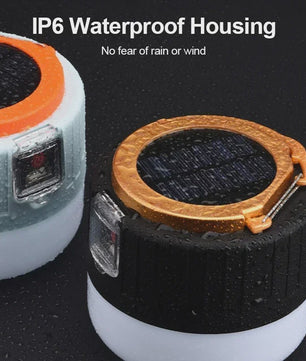 Draagbare LED Campinglamp met Solar & USB Opladen - Waterdicht en Krachtig