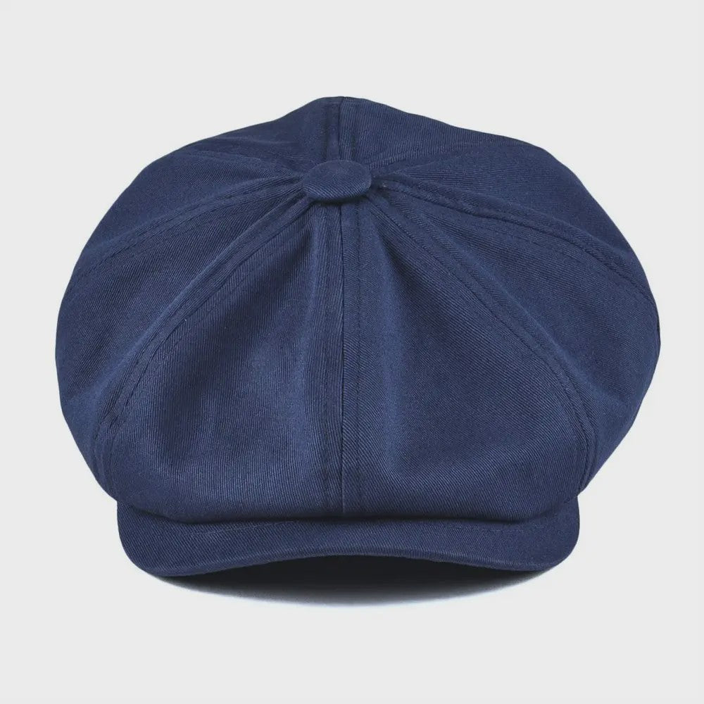BOTVELA Heren Newsboy Cap - Katoenen Pet met 8 Panelen, Retro Stijl