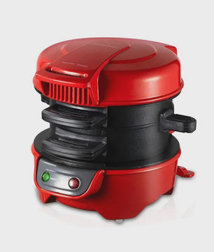 Compacte Ontbijt Sandwich Maker: Maak Snel Hamburgers, Omeletten & Meer