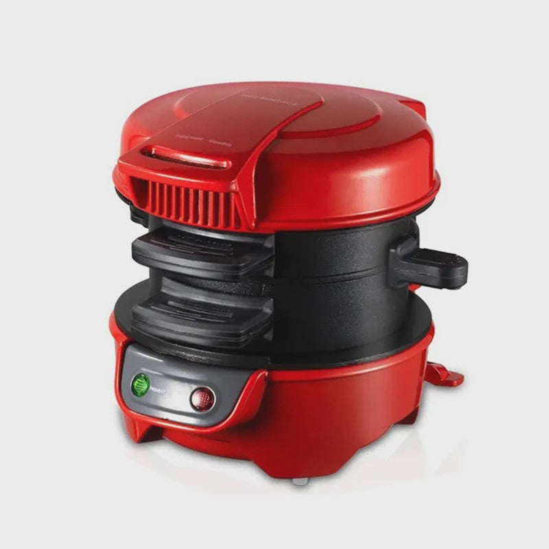 Compacte Ontbijt Sandwich Maker: Maak Snel Hamburgers, Omeletten & Meer