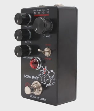 MOSKY King Rat Gitaar Effectpedaal - Distortion met 4 Selectieknoppen