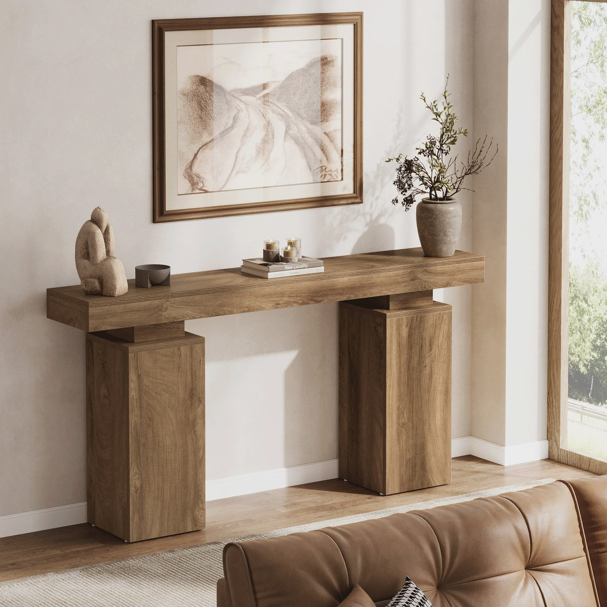 Lange Console Tafel 160 cm Hout - Entree Tafel Achter Bank - SediaXL