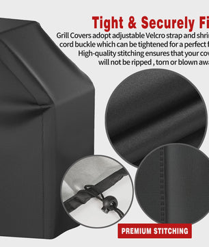 Waterdichte Grillhoes Zwart - Heavy Duty BBQ Cover voor Diverse Maten