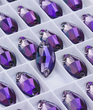 Paarse Strass Steentjes Platte Achterkant - Glas Kristal voor Kleding & Tassen DIY