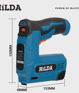 HILDA Draadloze Elektrische Tacker & Nagelpistool - USB Oplaadbaar, 2000 Nieten