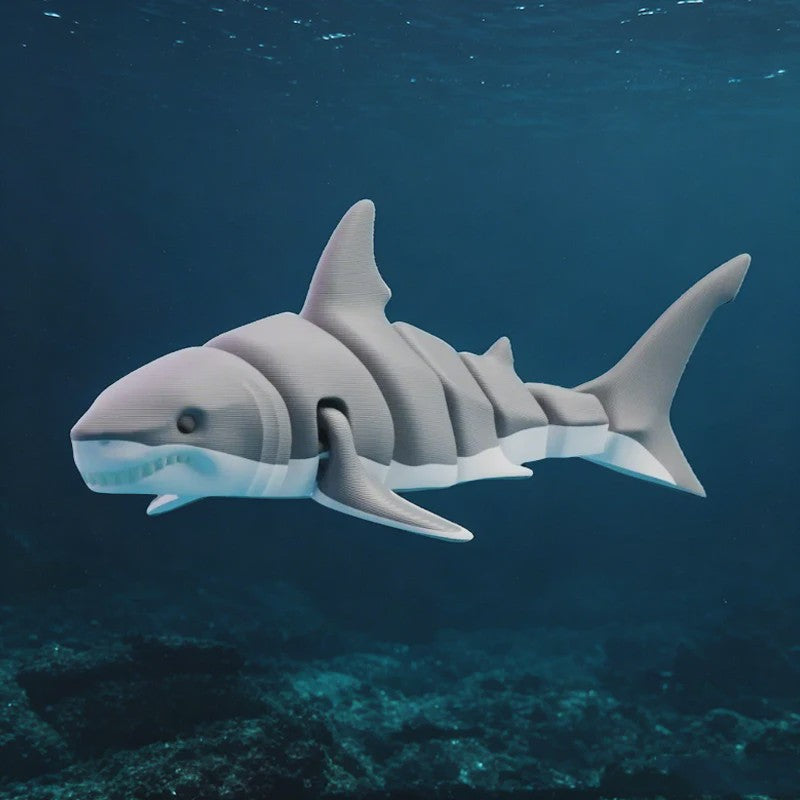 3D Geprinte Gewrichtte Dieren Beeldjes: Haai, Orka & Meer - Levensecht Speelgoed & Decoratie