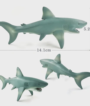 Miniatuur Zeedieren Figuren Set: Orka, Haai, Walrus, Zeeleeuw, Schildpad & Dolfijn