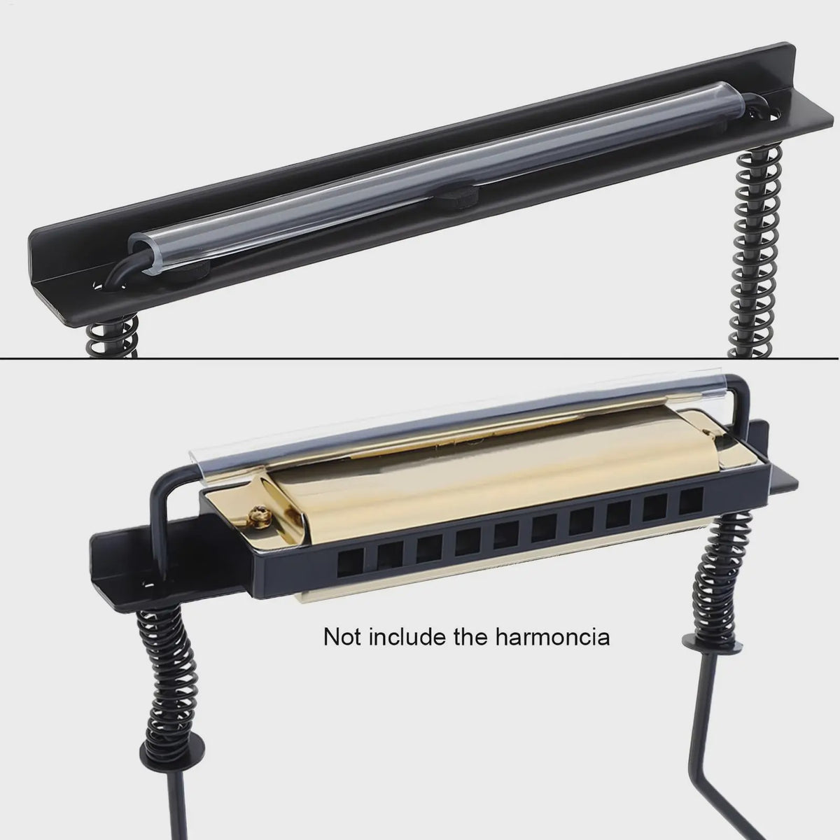 Verstelbare Metalen Harmonica Nekhouder - Hands-Free Spelen voor Muzikanten