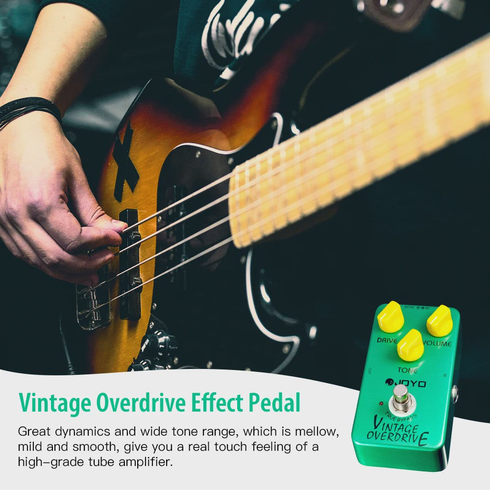JOYO JF-01 Vintage Overdrive Gitaarpedaal - Breed Gainbereik voor Blues & Rock