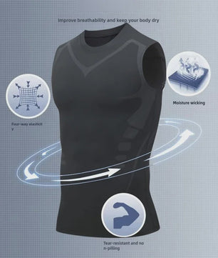 Heren Compressie Tanktop - Sneldrogend Sportshirt voor Fitness & Bodybuilding