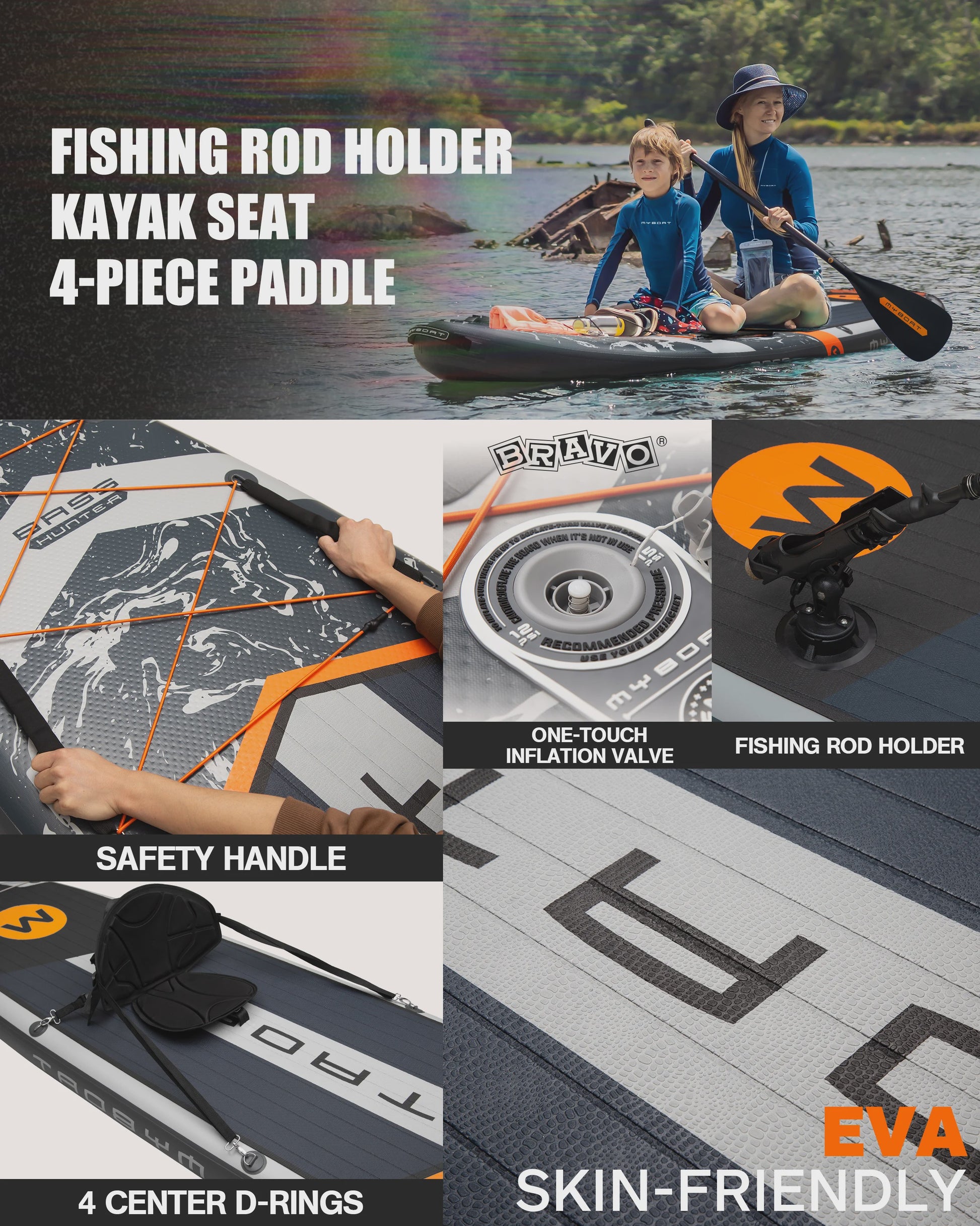 Myboat Opblaasbaar SUP Board 11'6'' Extra Breed - Ideaal voor Vissen & Staand Peddelen