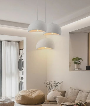 Japandi Wabi Sabi Hanglamp Wit - Stijlvolle Plafondlamp voor Woonkamer & Slaapkamer (30/50cm)