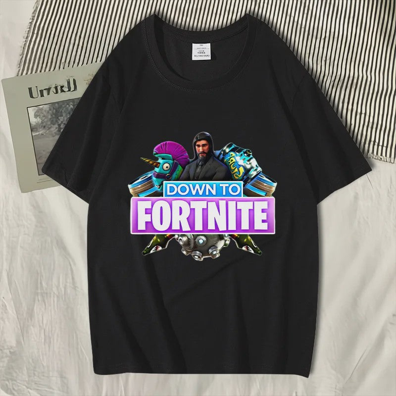 Fortnite Zomer T-shirt Unisex - Stijlvolle Casual Kleding van Puur Katoen