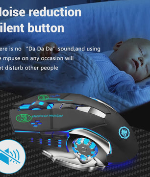 Oplaadbare Gaming Muis: Dual Mode Bluetooth 5.2 & 2.4G Wireless, 3600 DPI